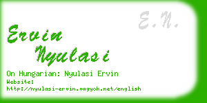 ervin nyulasi business card